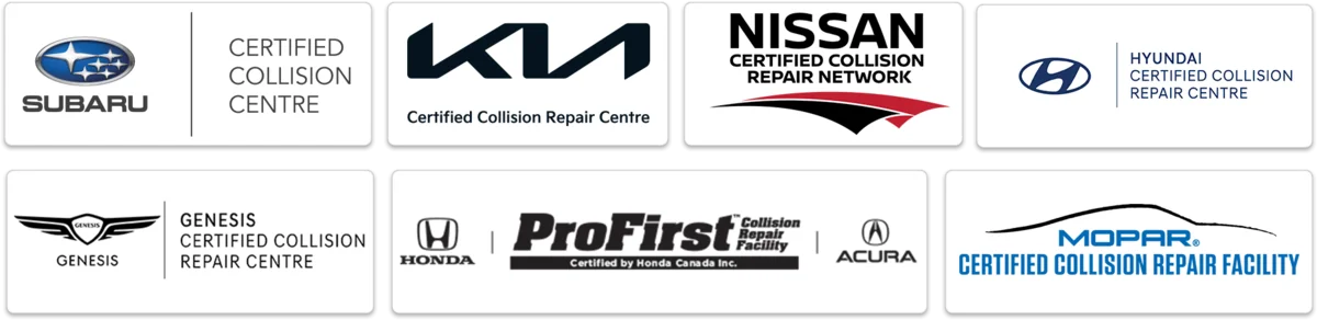 Subaru Kia Nissan Hyundia Genesis Honda Acura Mopar Certified Collision Centre